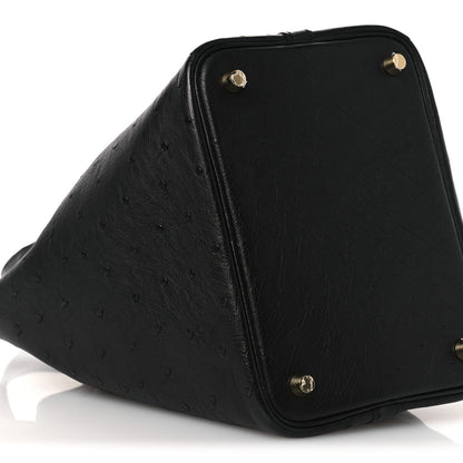 Hermes Ostrich Picotin Lock 18 Black 9 of 12