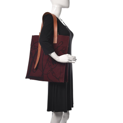 Hermes Canvas Calfskin Etriviere Coup De Fouet Shopping Tote 2 of 8