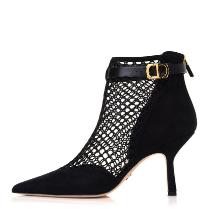 Christian Dior Suede Resille Dior-I Short Boots 41 Black 1 of 8