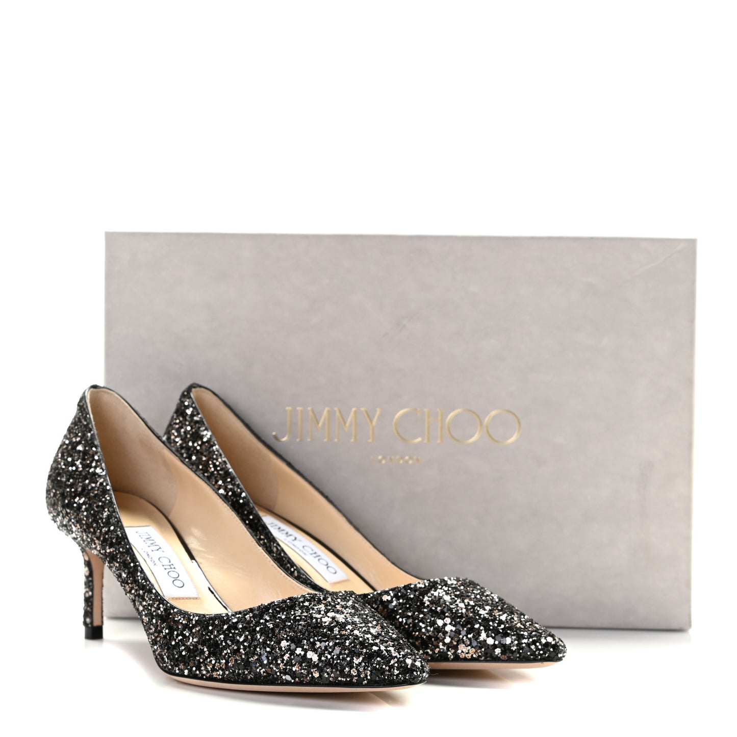 Coarse Glitter Pointy Toe Romy 40 Pumps 36.5 Twilight