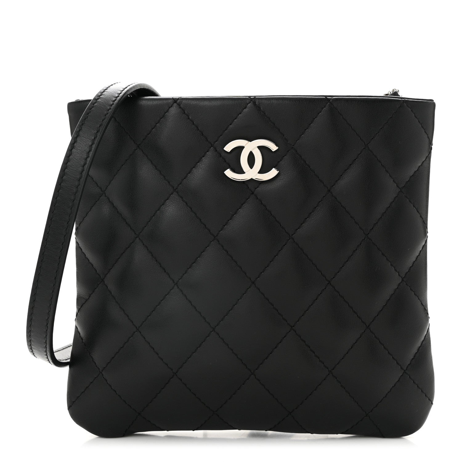 Chanel Lambskin Quilted Crossbody Bag Black 1 of 11