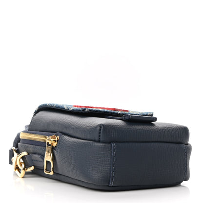 Louis Vuitton X NIGO Denim Monogram Flat Double Phone Pouch 4 of 9