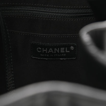 Chanel Lambskin Quilted CC Chain Drawstring Tote Black 8 of 10