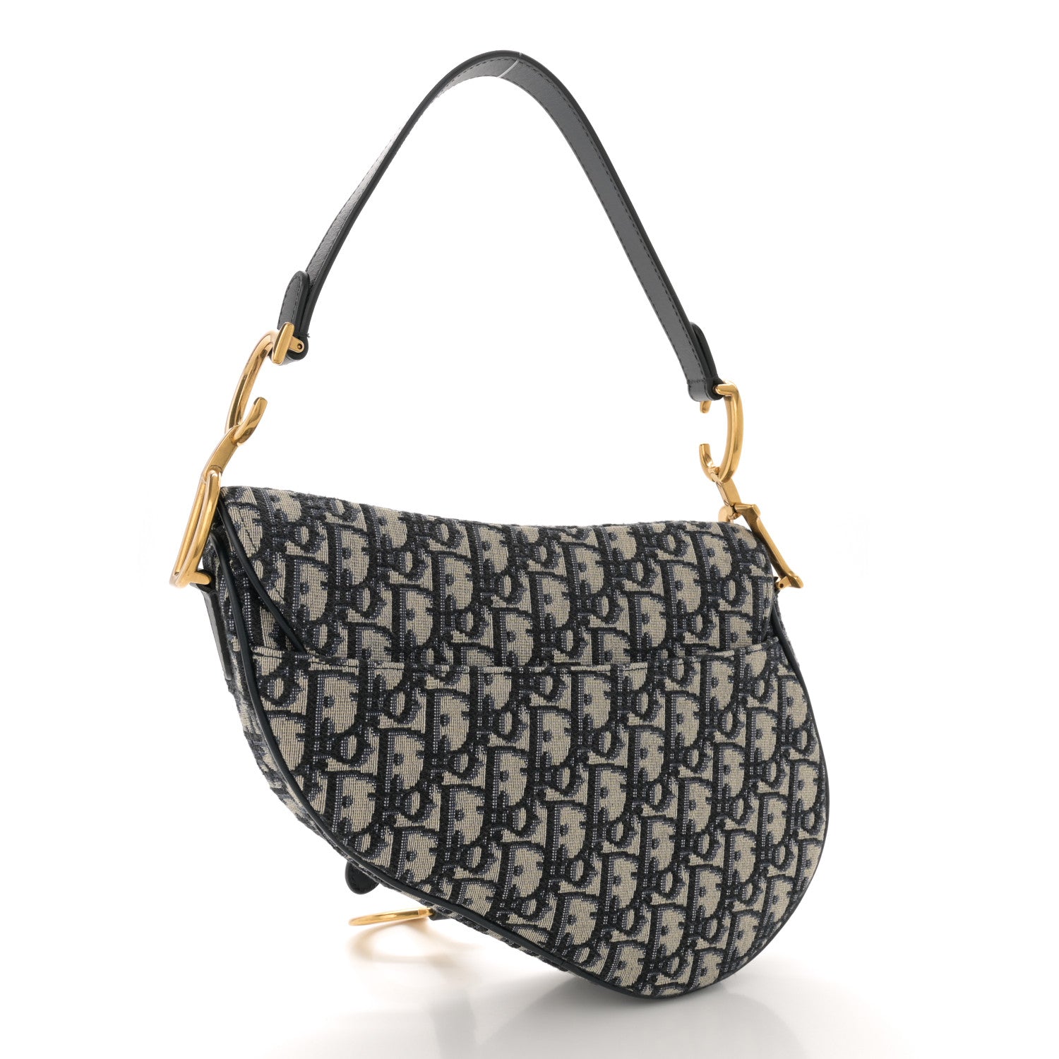 Christian Dior Oblique Saddle Bag Blue 3 of 10
