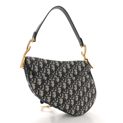 Christian Dior Oblique Saddle Bag Blue 3 of 10