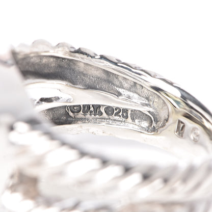 David Yurman Sterling Silver Diamond Lemon Quartz 11mm Albion Ring 53 6.5 5 of 6