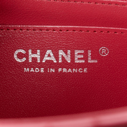 Chanel Lambskin Quilted Mini Square Flap Dark Pink 7 of 11