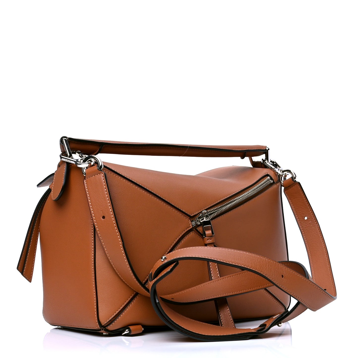 Calfskin Medium Puzzle Bag Tan
