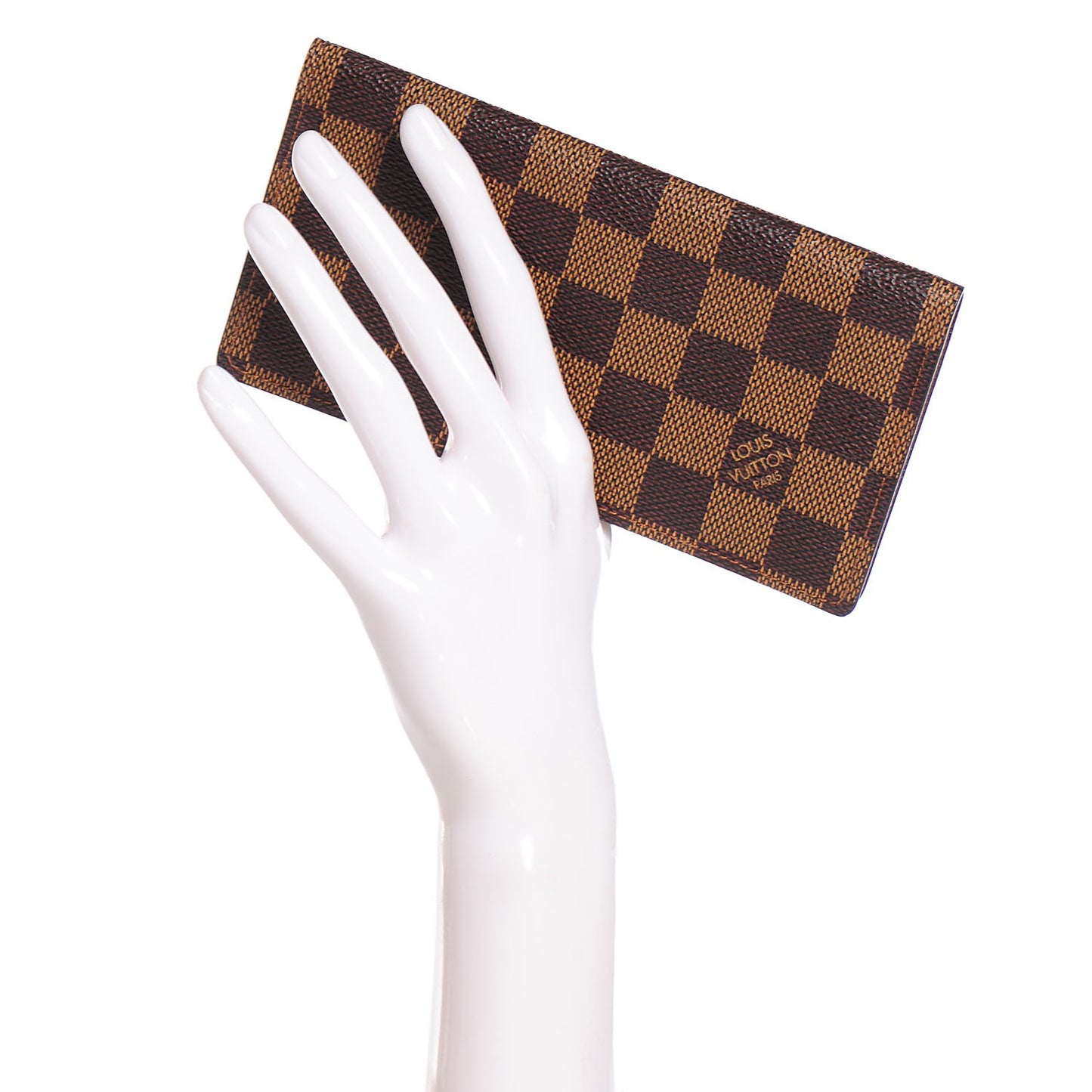 Damier Ebene Simple Checkbook Cover Wallet