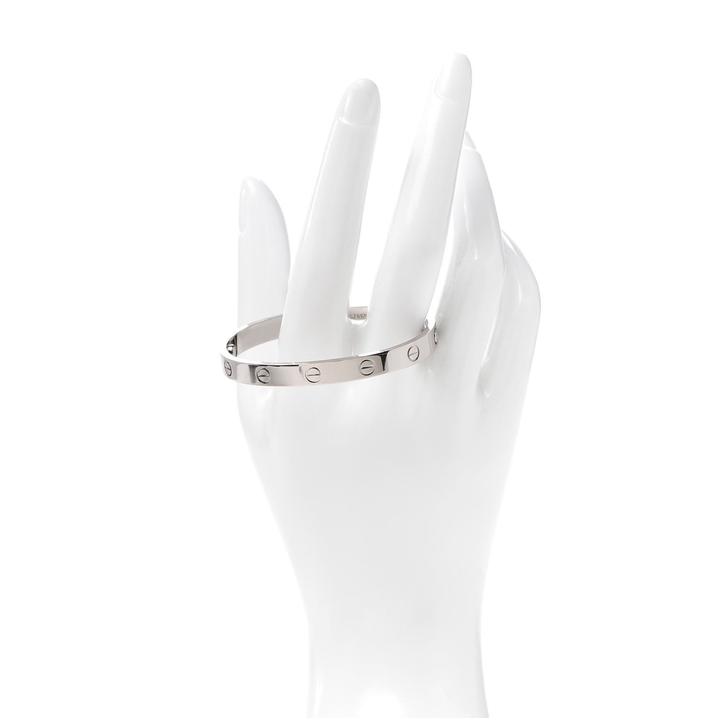 18K White Gold LOVE Bracelet 16