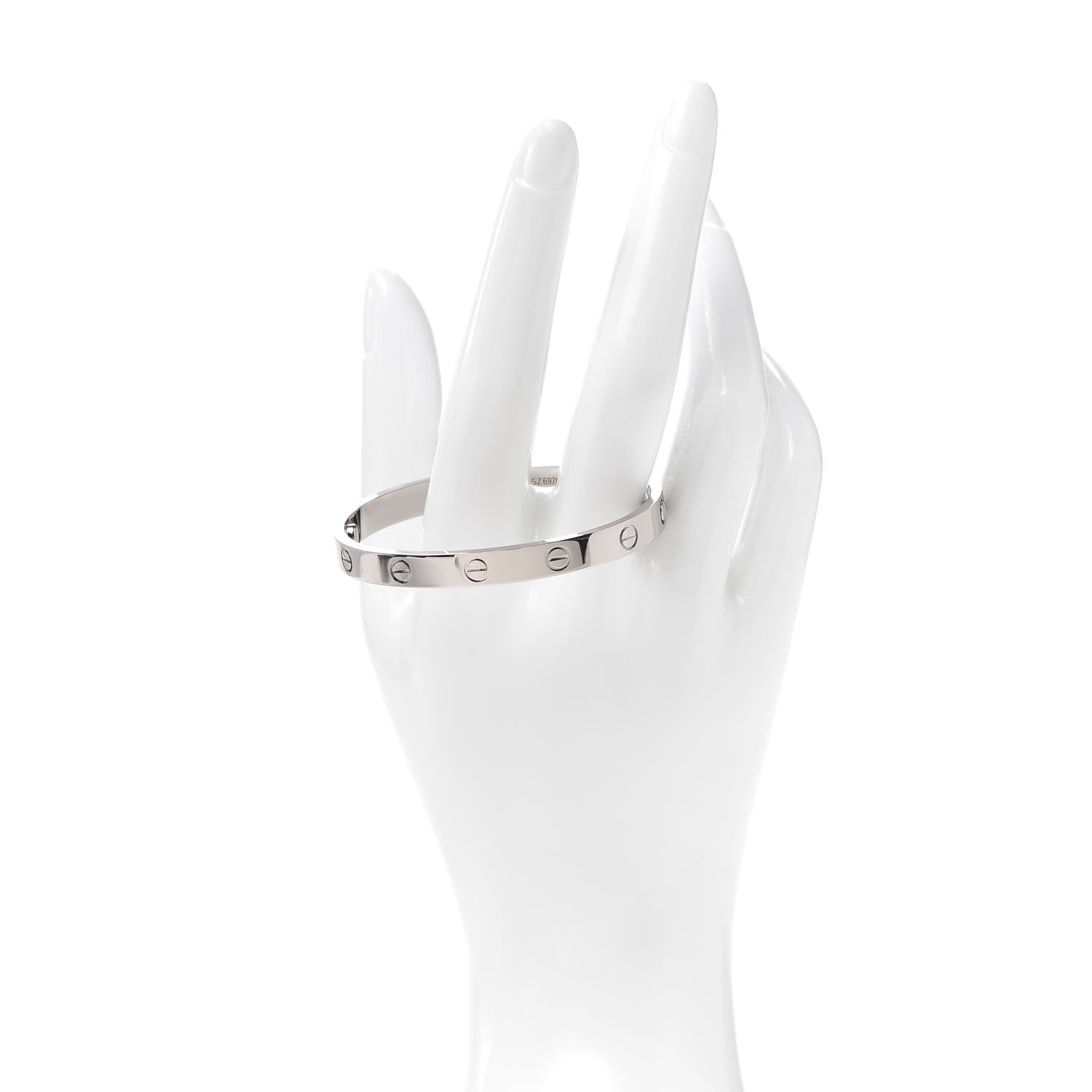 Cartier 18K White Gold LOVE Bracelet 16 2 of 4