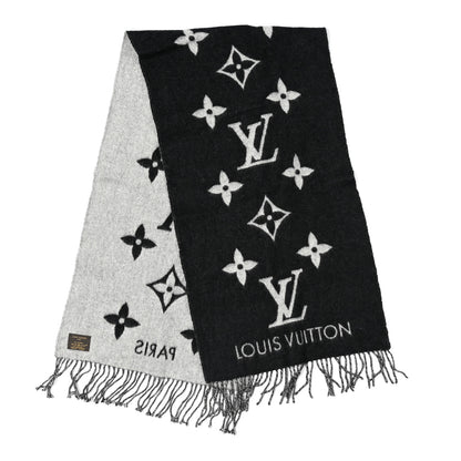 Louis Vuitton Cashmere Monogram Reykjavik Scarf Black 2 of 4