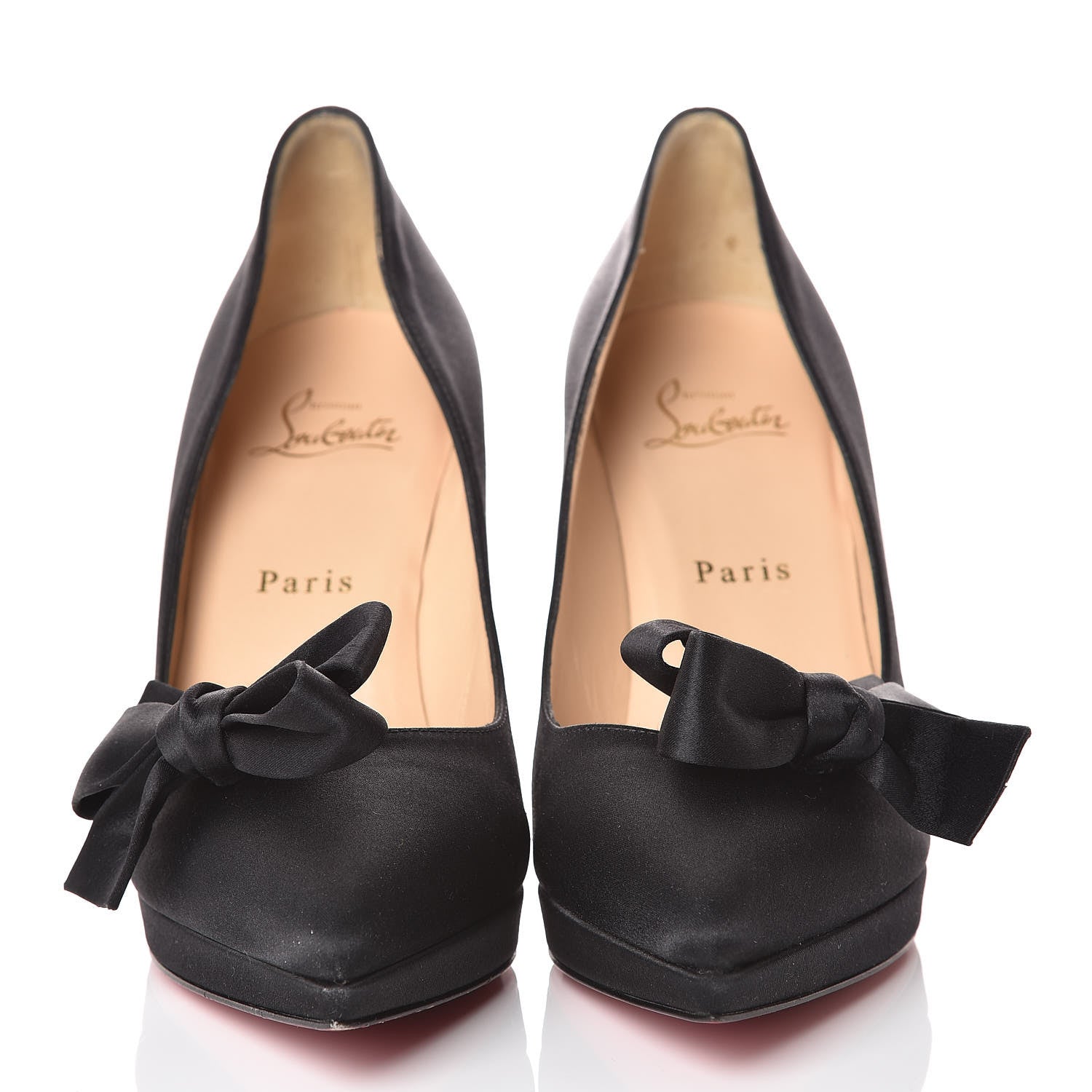 Christian Louboutin Satin Miss Pigalle 100 Pumps 38 Black 2 of 8