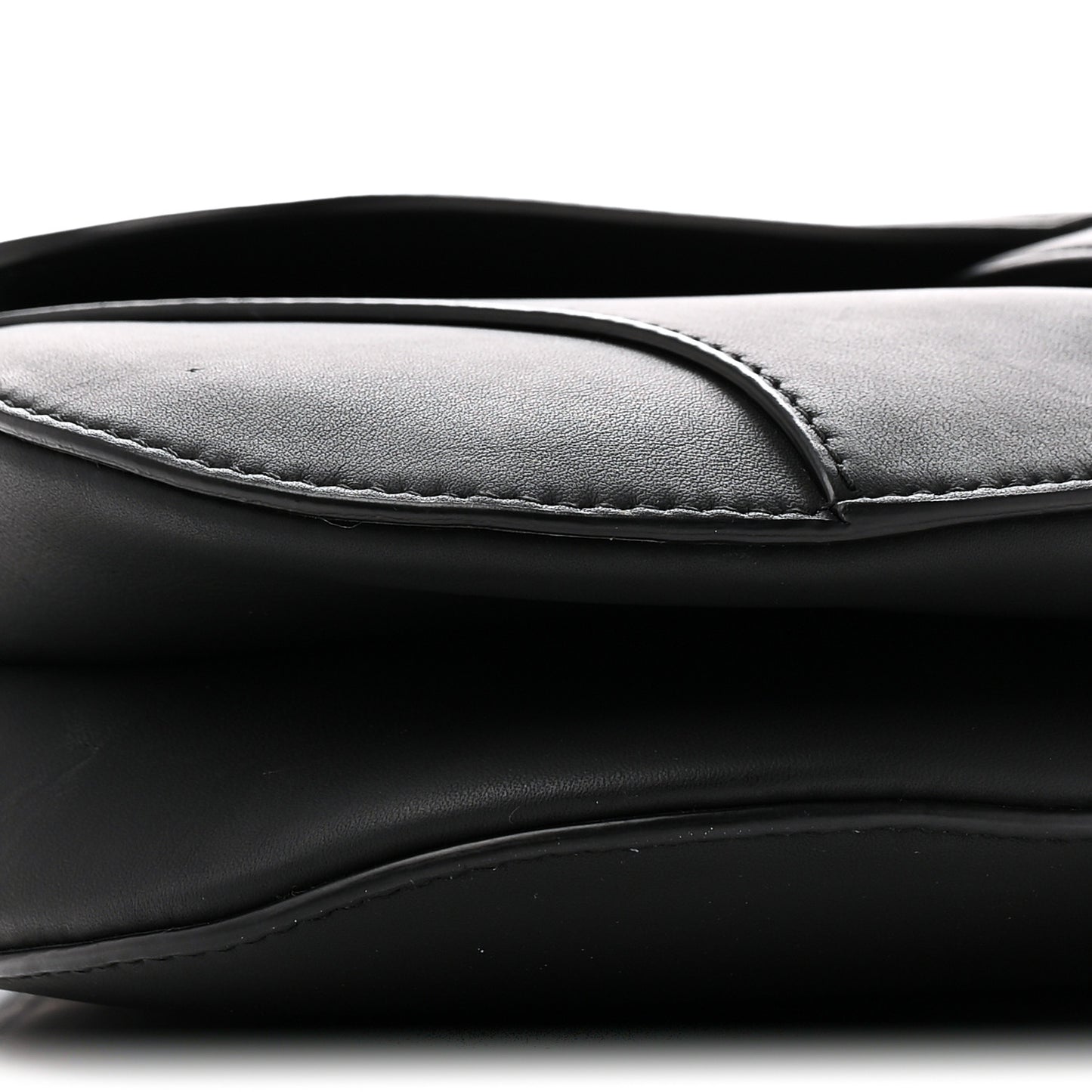 Ultra Matte Calfskin Saddle Bag Black