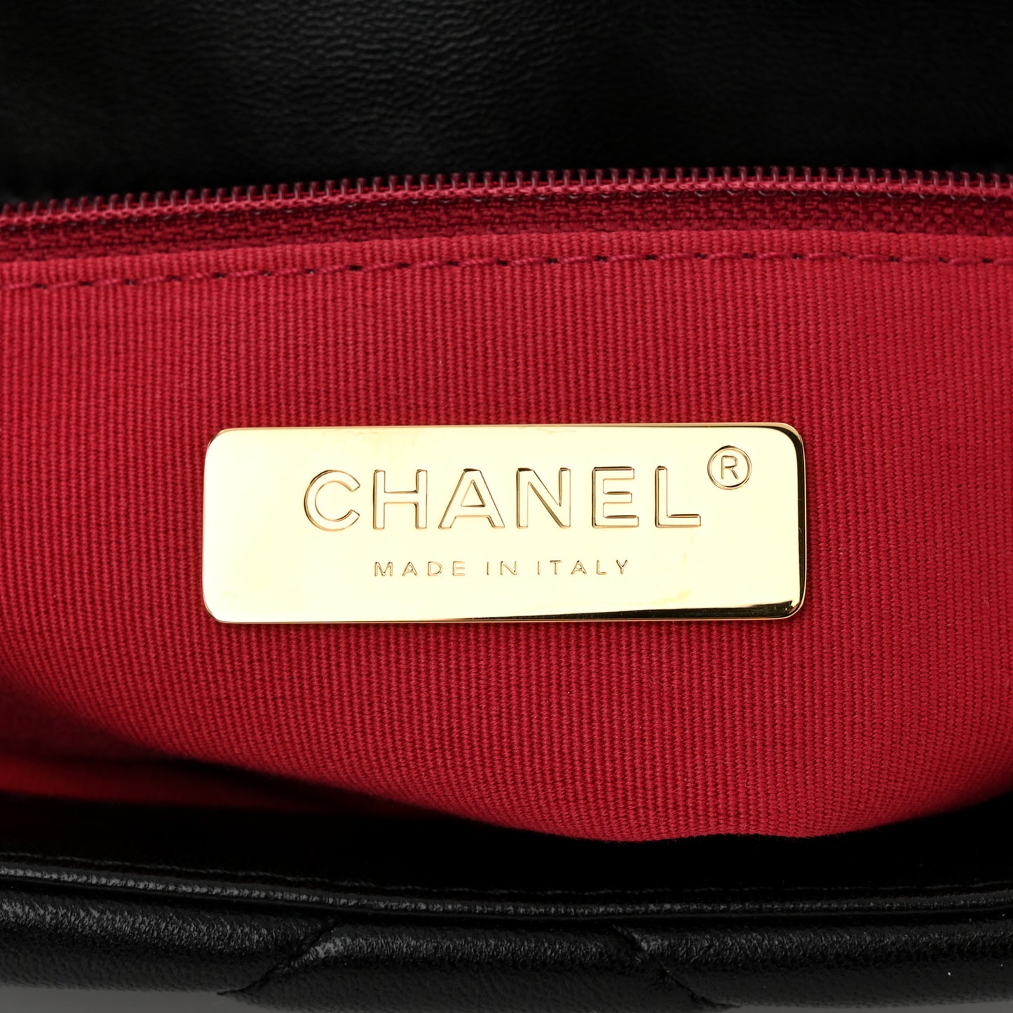 Lambskin Quilted Medium Chanel 19 Flap Black