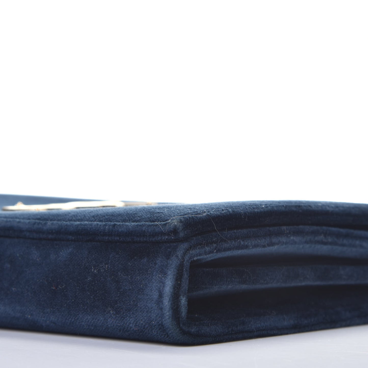Velvet Monogram Chain Wallet Legion Blue
