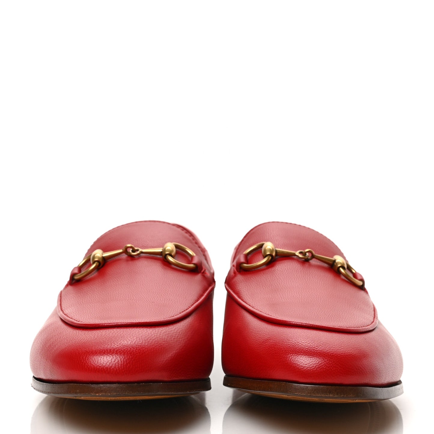 Lambskin Womens Brixton Horsebit Loafers 36 Hibiscus Red