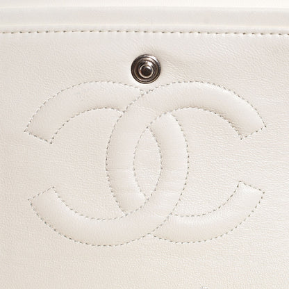 Chanel Patent Quilted Medium Double Flap White 6 of 8