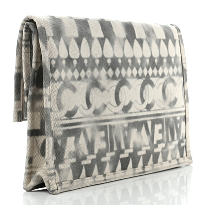 Chanel Canvas Iliad Flap Clutch Beige 3 of 11