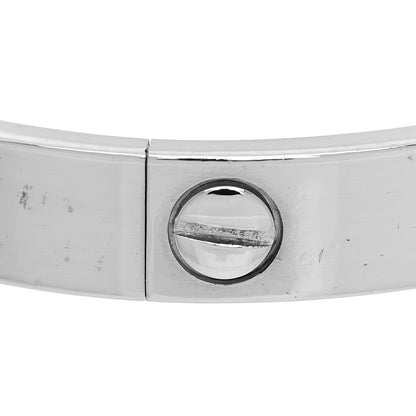 Cartier 18K White Gold LOVE Bracelet 17 7 of 9