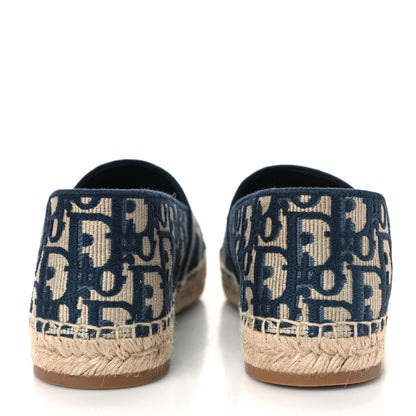 Christian Dior Oblique Embroidered Granville 15mm Espadrilles 40.5 Deep Blue 5 of 9