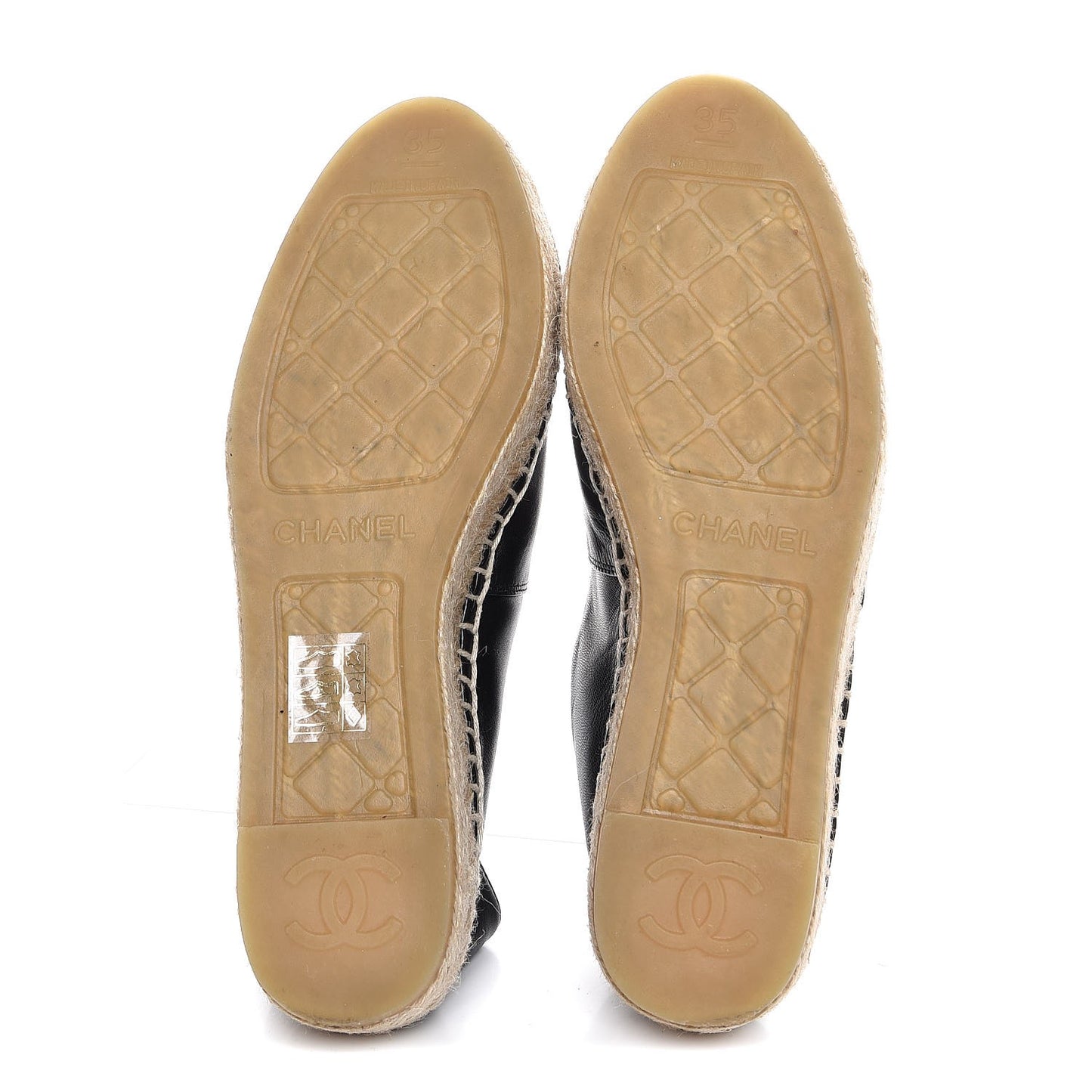 Lambskin CC Espadrilles 35 Black