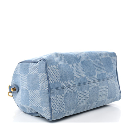 Louis Vuitton Damier Denim 3D Speedy Bandouliere 30 Denim Blue 4 of 10
