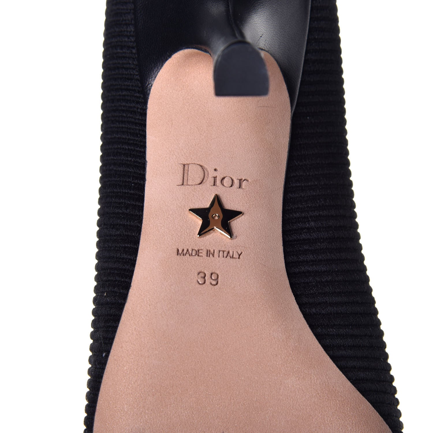 Christian Dior Technical Canvas Ribbon Embroidered J'Adior 100mm Pumps 39 Black 6 of 9