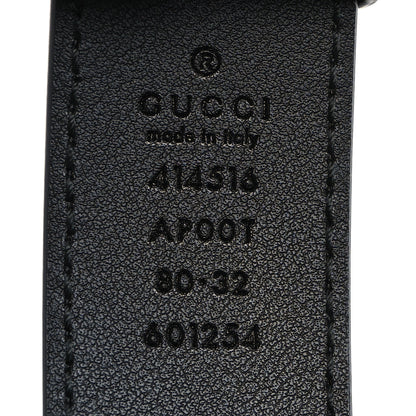 Gucci Calfskin Double G 30mm Belt 80 32 Black 3 of 5