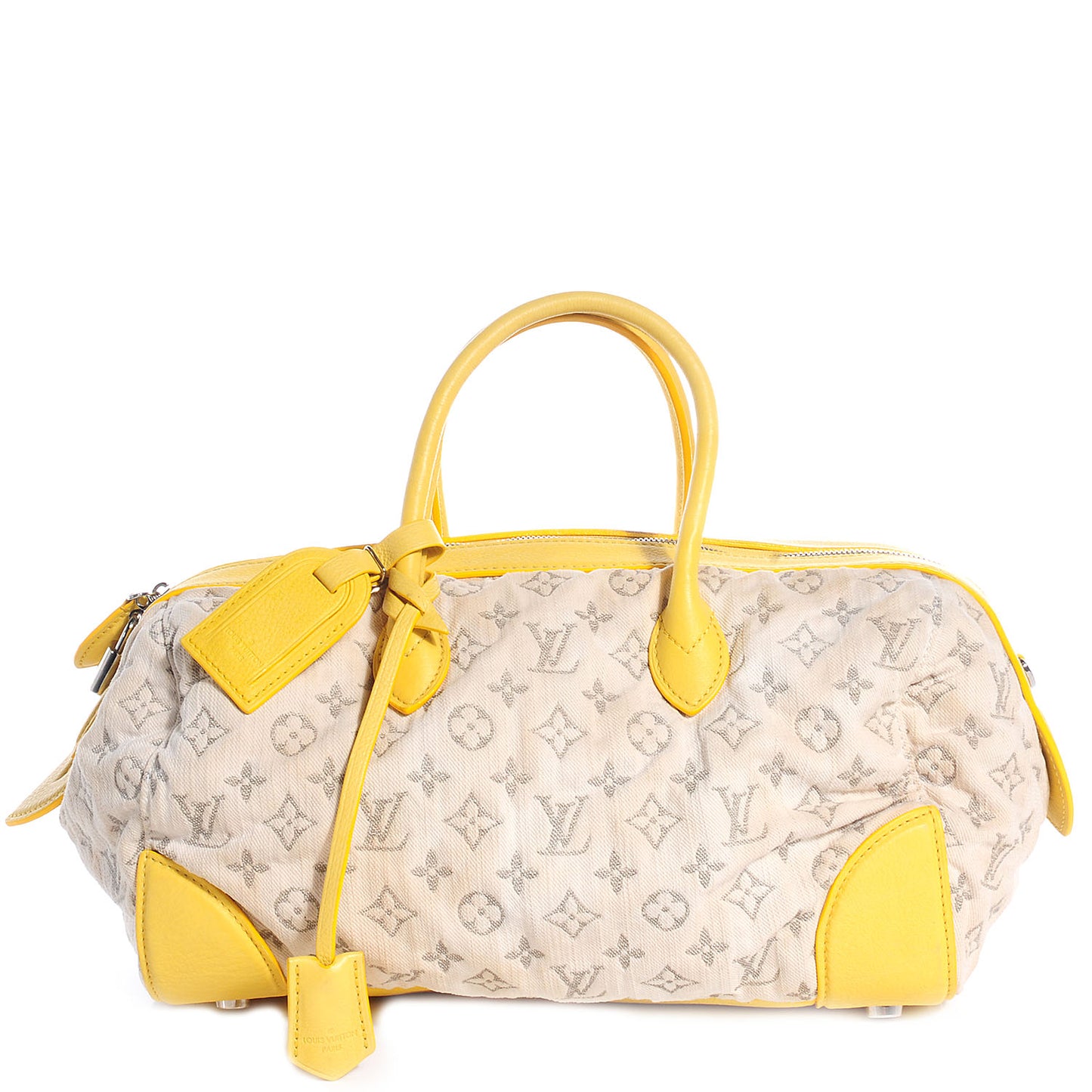 Monogram Denim Speedy Round Yellow