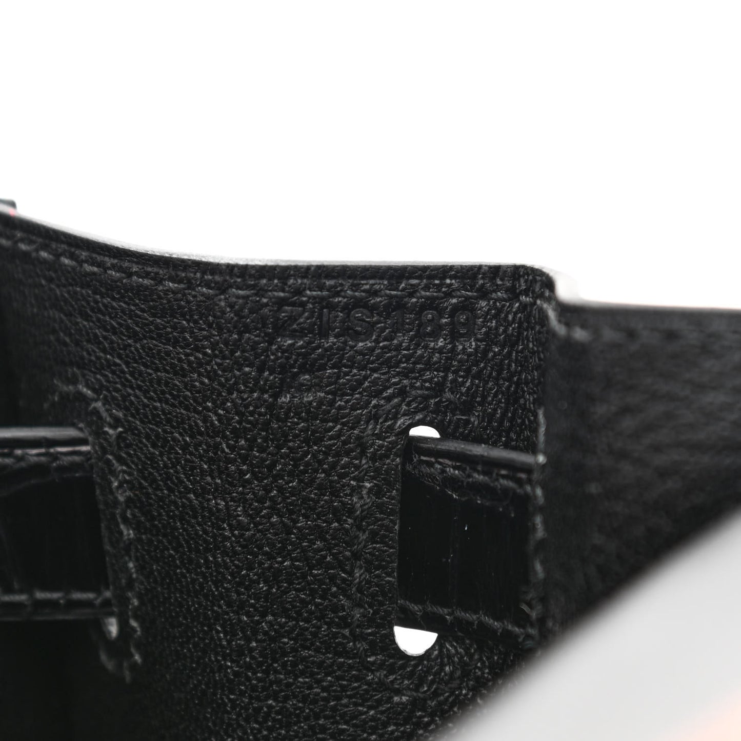Madame Calfskin Shiny Niloticus Crocodile Kelly Sellier Touch 28 Black