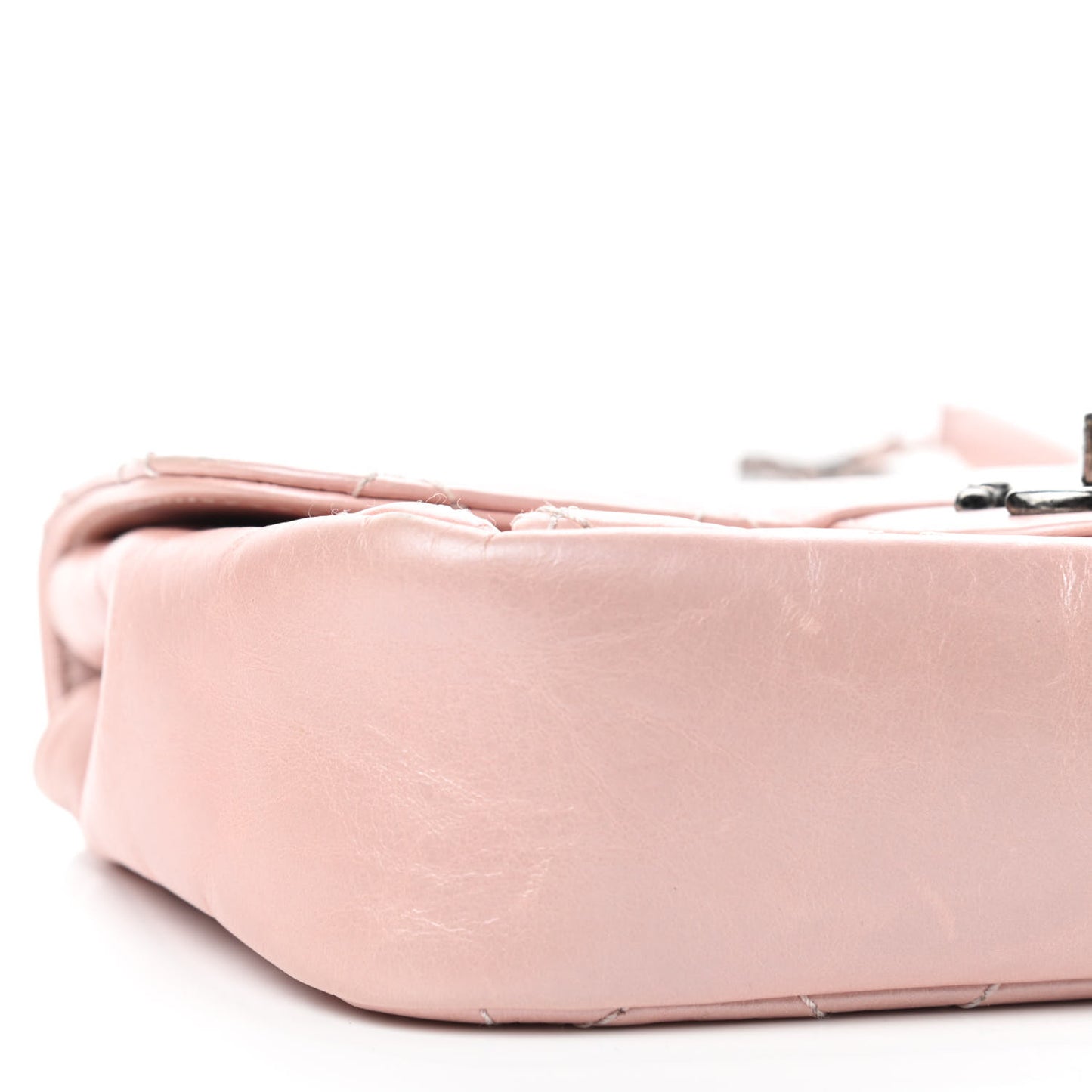 Glazed Calfskin Quilted Mini Coco Pleats Flap Pink