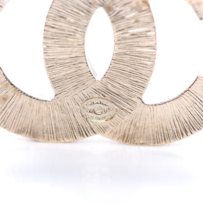 Chanel Metal Quilted CC Brooch Silver Gold 4 of 6