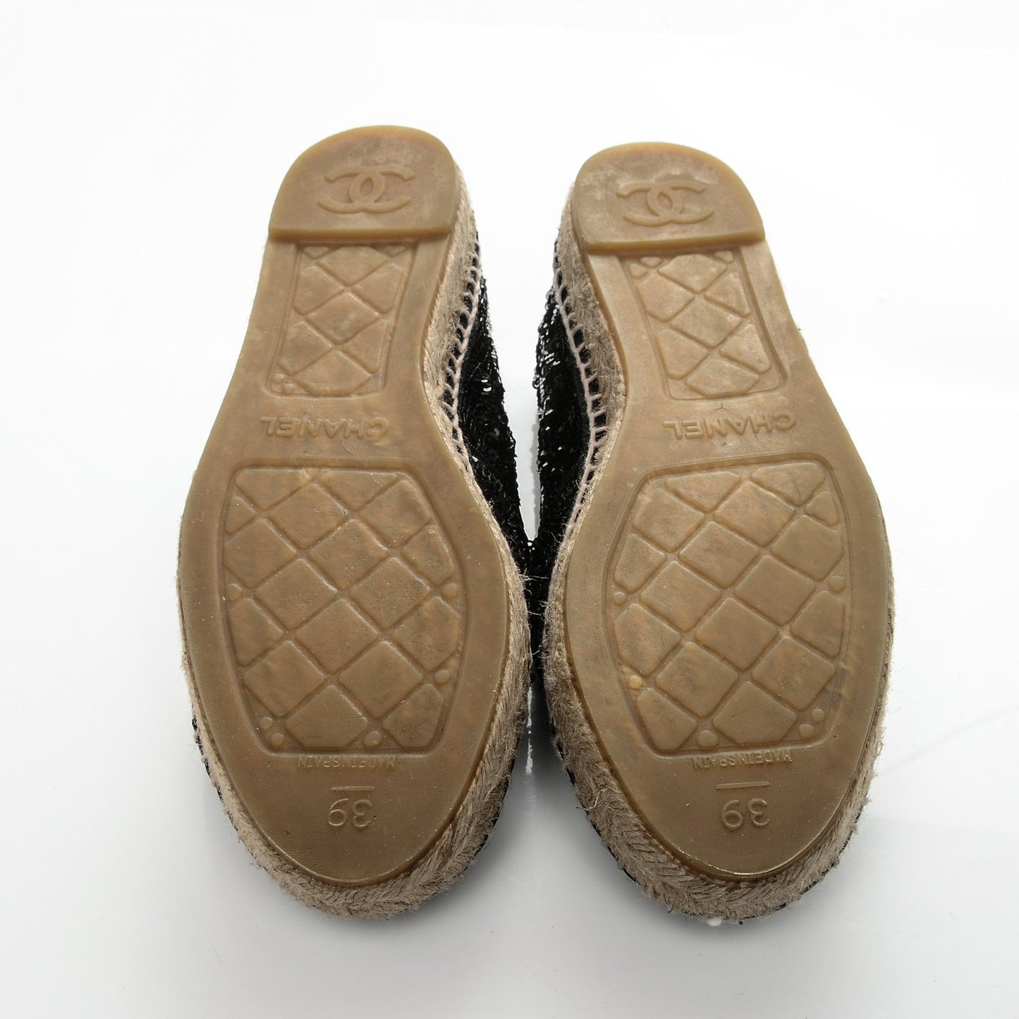 Patent Sequin CC Espadrilles 39 Black