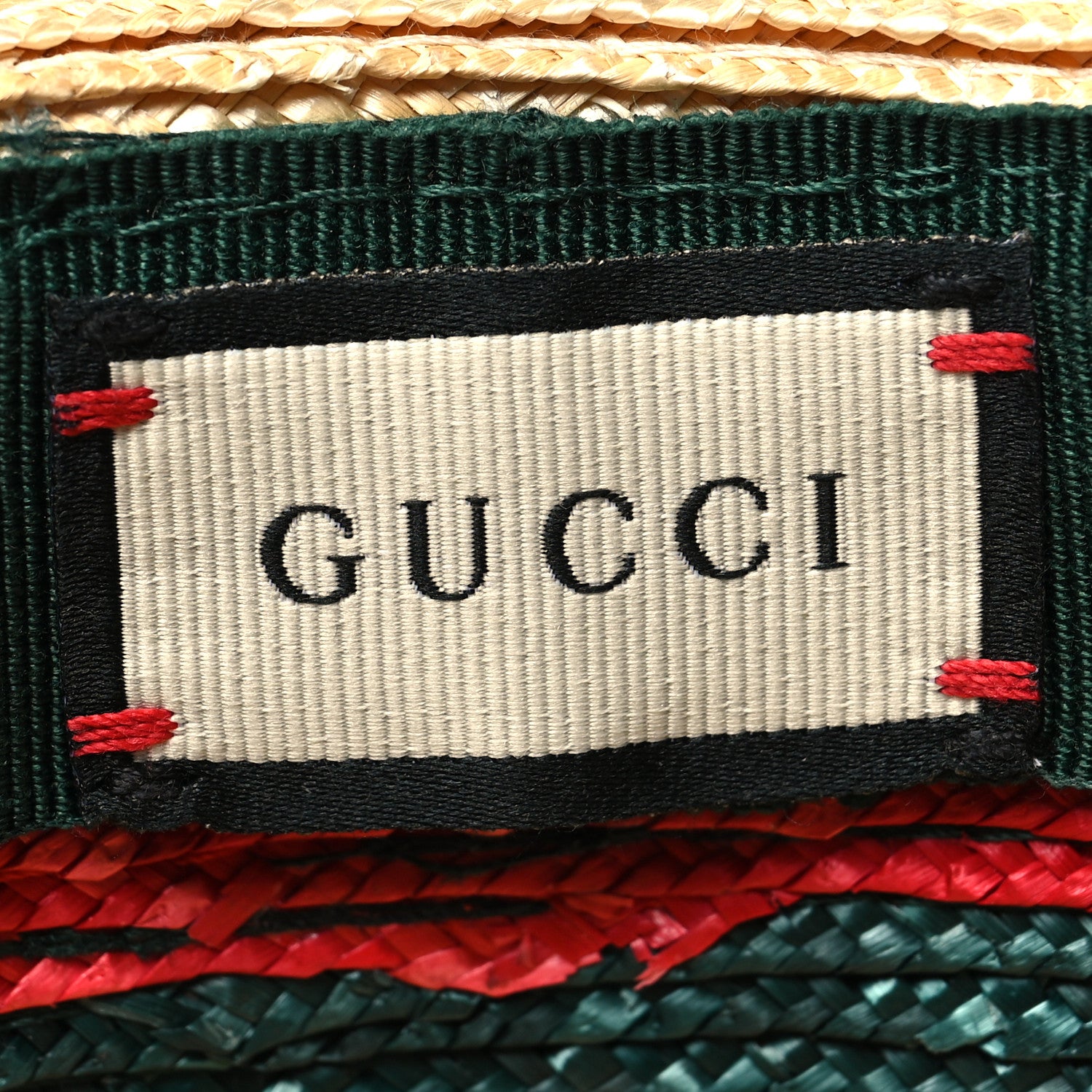 Gucci Abaca Straw Web Fedora Hat M 7 of 8