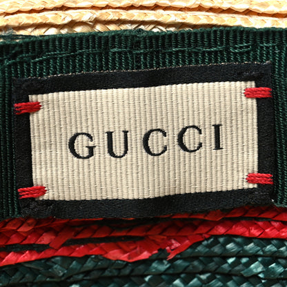 Gucci Abaca Straw Web Fedora Hat M 7 of 8