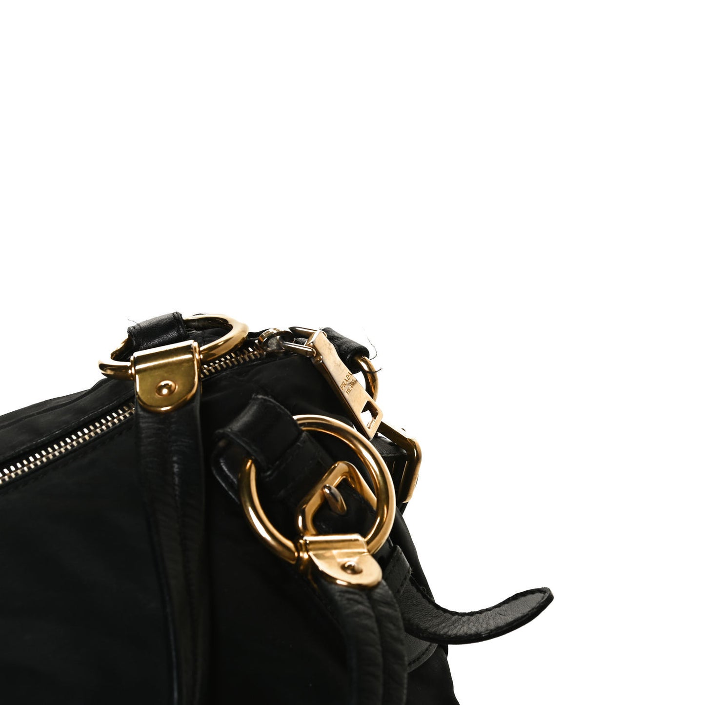 Tessuto Nylon Jacquard Logo Aviator Satchel Black