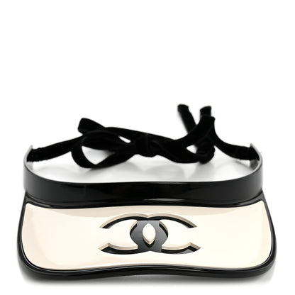 Chanel Resin CC Visor White Black 3 of 8
