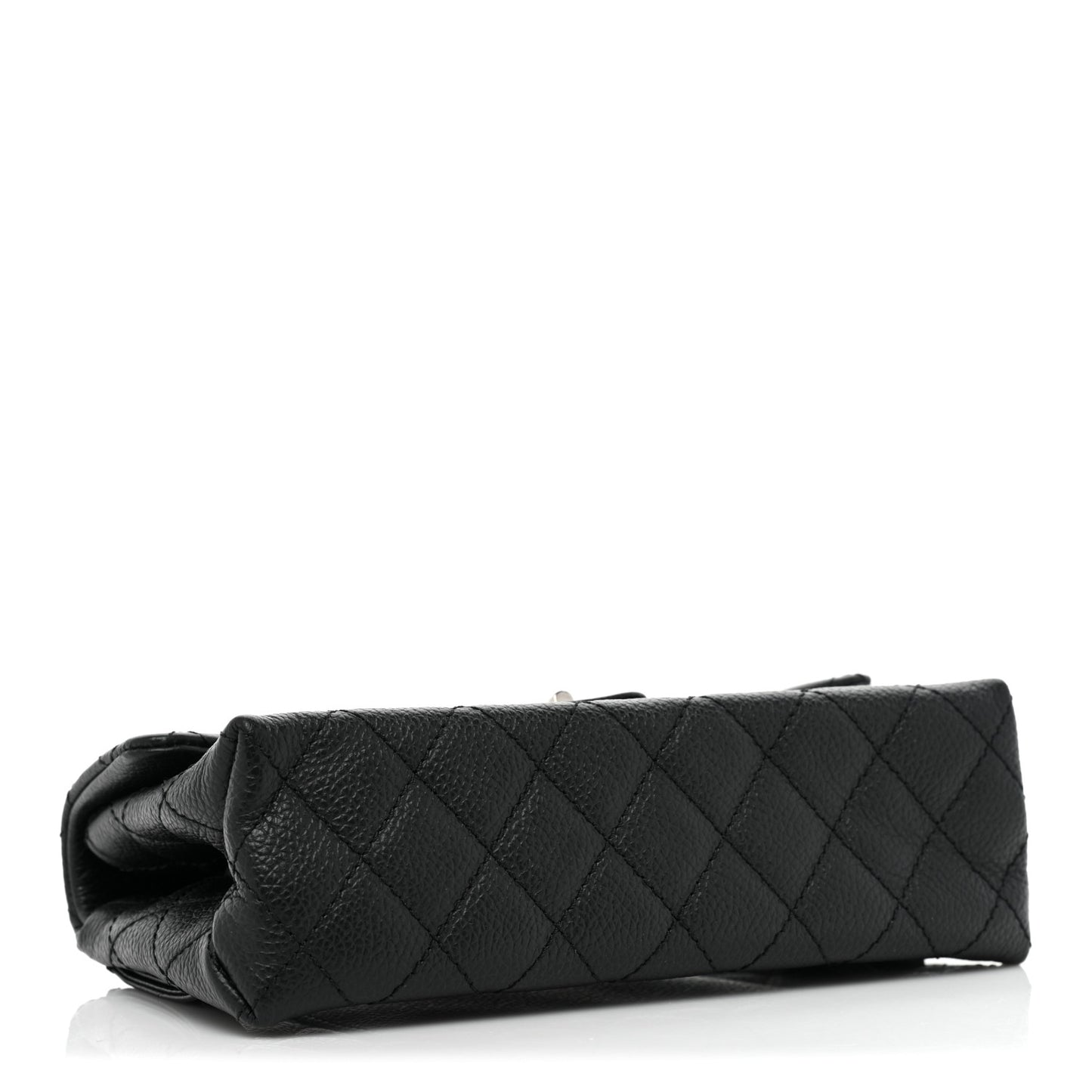 Grained Calfskin Quilted 2.55 Reissue Flap Belt Bag Clutch Black