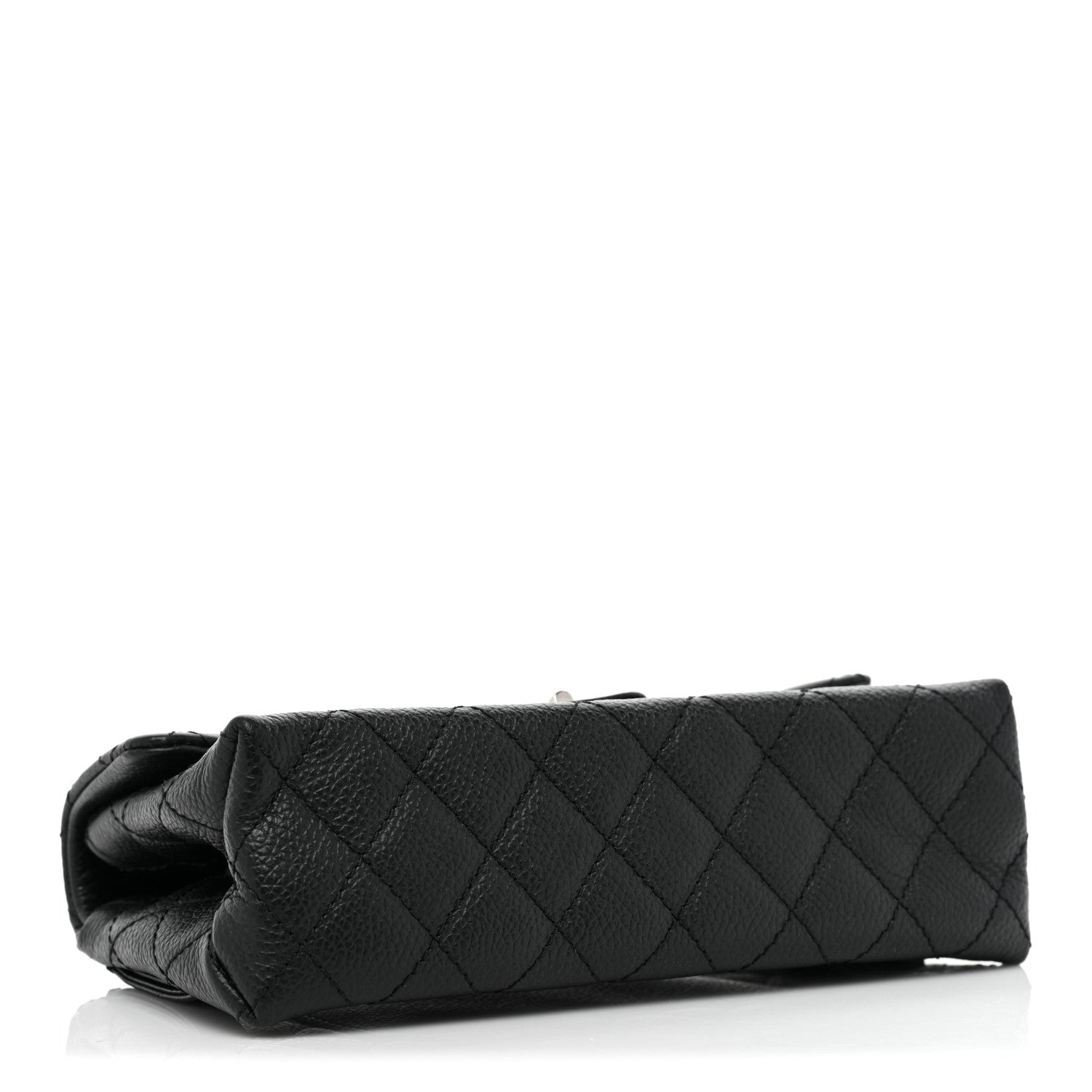 Chanel Grained Calfskin Quilted 2.55 Reissue Flap Belt Bag Clutch Black 4 of 10