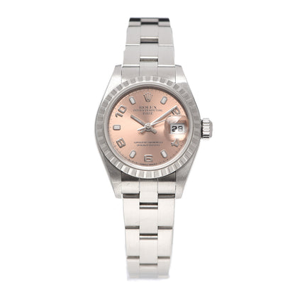 Rolex Stainless Steel 26mm Oyster Perpetual Date Watch Pink 79240 1 of 5