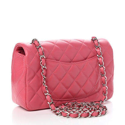Chanel Lambskin Quilted Mini Rectangular Flap Pink 3 of 11