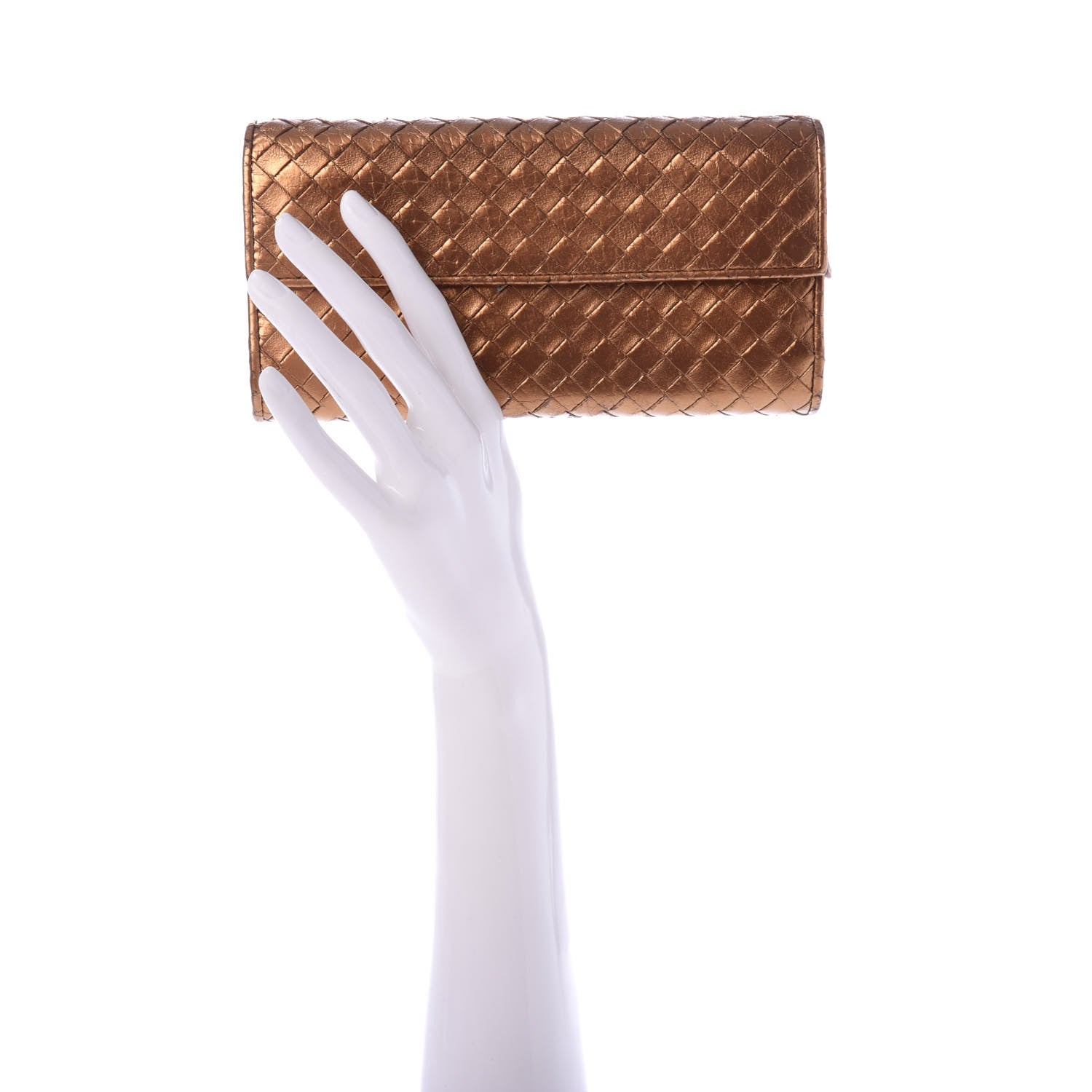 Bottega Veneta Nappa Intrecciato Continental Wallet New Bronze 2 of 8