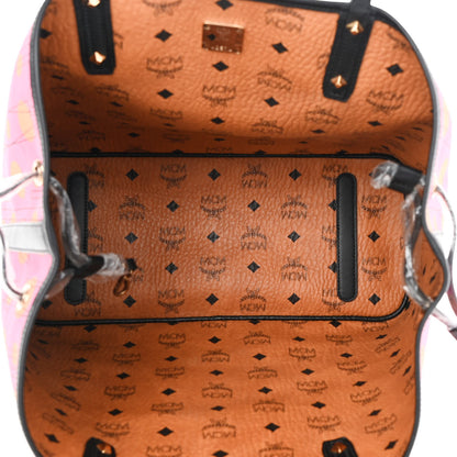 MCM Visetos Medium Project Reversible Shopper Tote Cognac 9 of 13