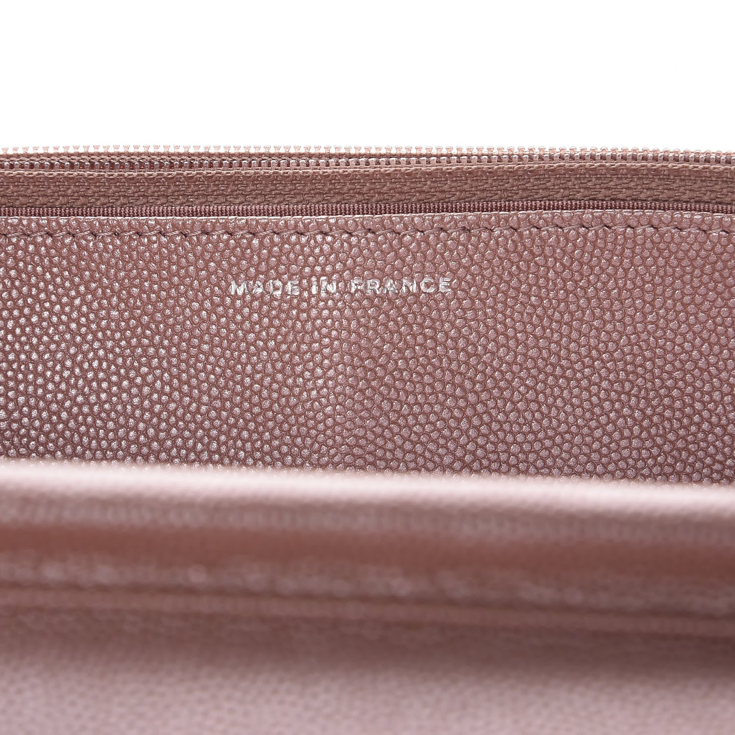 Chanel Metallic Caviar Chevron Quilted Vintage Mademoiselle Wallet On Chain WOC Pink 9 of 11