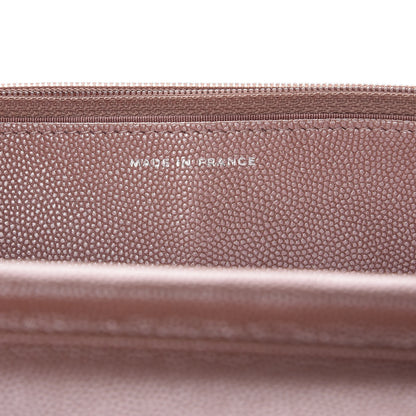 Chanel Metallic Caviar Chevron Quilted Vintage Mademoiselle Wallet On Chain WOC Pink 9 of 11