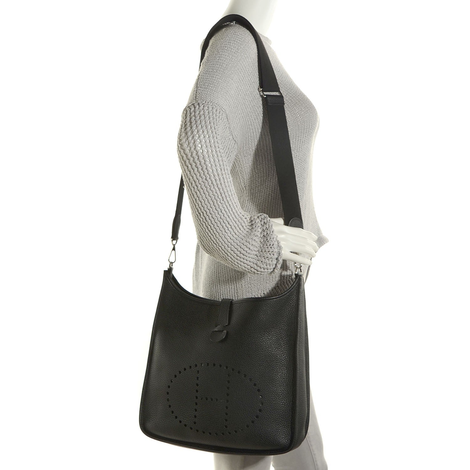 Hermes Taurillon Clemence Evelyne III GM Black 2 of 16