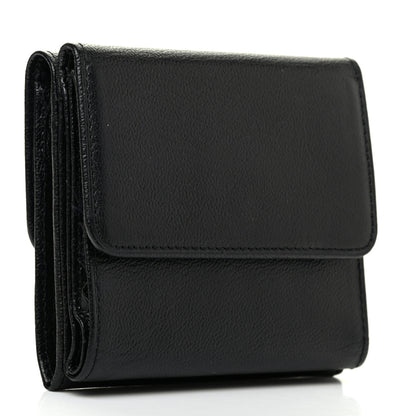 Chanel Goatskin Compact Double Sided Wallet Black 3 of 10