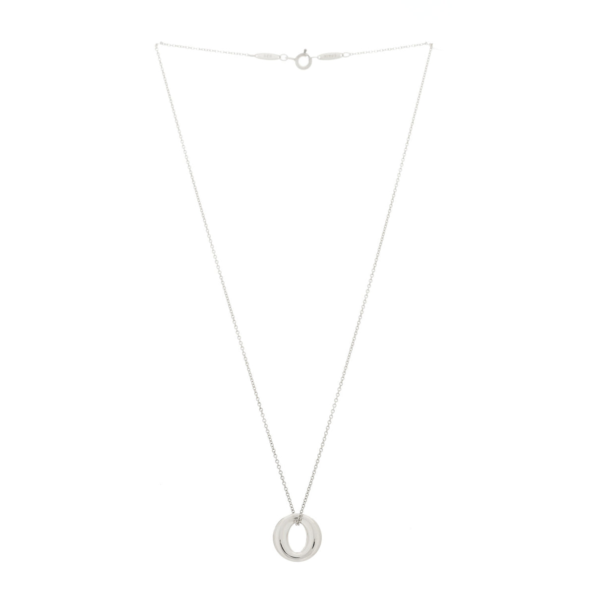 Tiffany Sterling Silver Elsa Peretti Sevillana Pendant Necklace 3 of 7