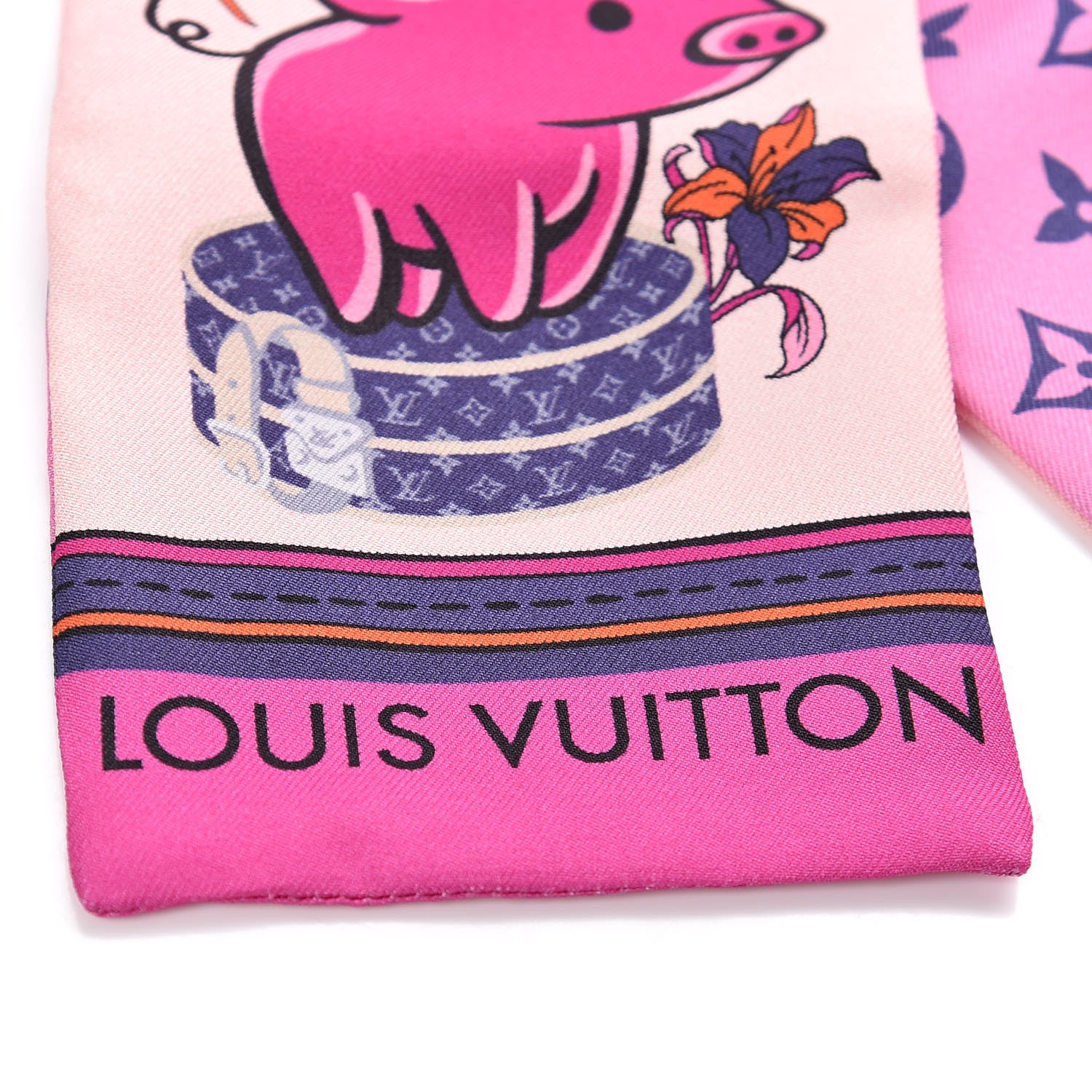 Louis Vuitton Silk Monogram Superstition Bandeau Rose 4 of 6